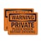 Signmission Private Please Knock Before Entering OSHA Warning Sign, Plastic, 10in W x 7in L, 2PK OS-2PACK-WS-P-710-L-12347 - alternate 1